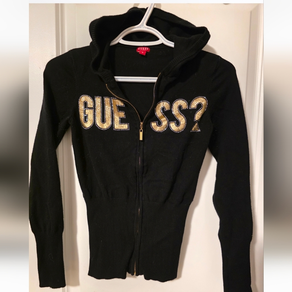 Guess Black and Gold Hoodie